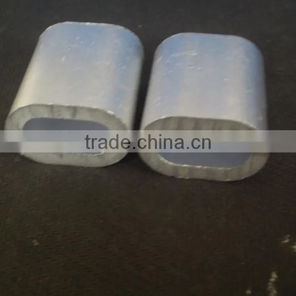 China Wholesale US Type Sleeve Oval Aluminium Wire Rope Duplex Ferrules photo-3