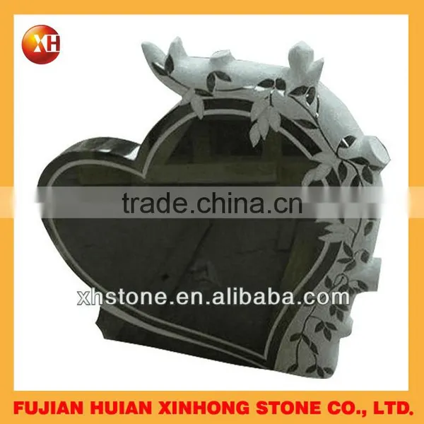 Top Quality Black and Red Heart Shaped Tombstone photo-2