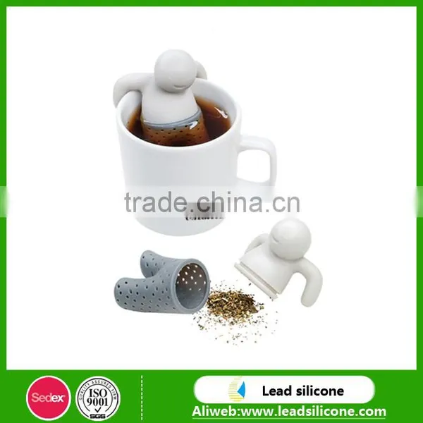 Food Grade Little Man Shape Silicone Tea Infuser/Silicone Tea Strainer photo-5