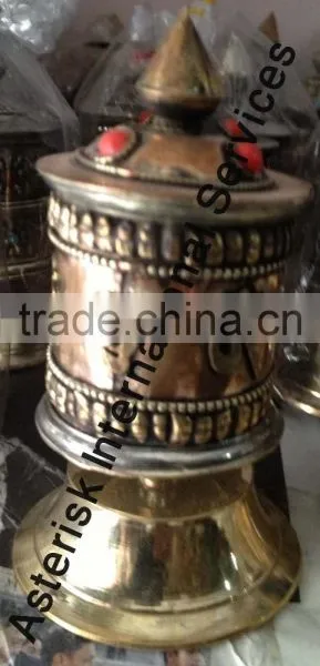 Copper Tibetan Prayer Wheel Handmade in Nepal photo-4