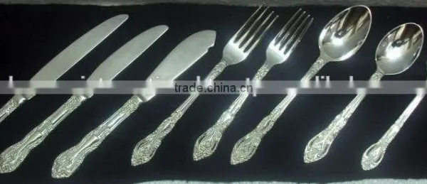Silver Plated Brass Embossed Cutlery Set, Novelty Cutlery Set, Elegant Cutlery Set, Fancy Cutlery Set, Catering Supplies photo-2
