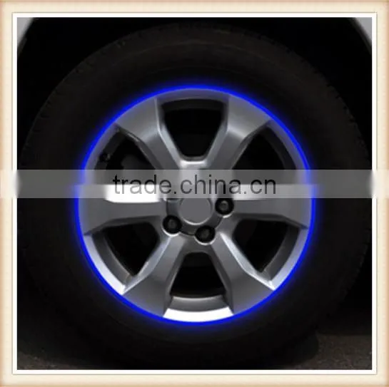 New 16 Strips Wheel Sticker Reflective Rim Stripe Tape Bike Motorcycle Car Tape photo-3