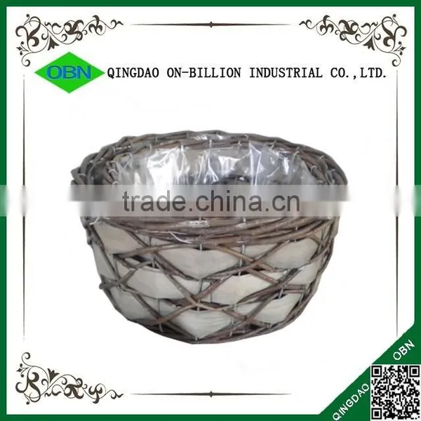 Sets Cheap Garden Woven Wicker Plant Basket photo-2