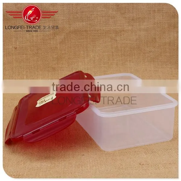Hot Selling Rectangle Red Plastic Storage Box Set/Stackable Preserving Box photo-3