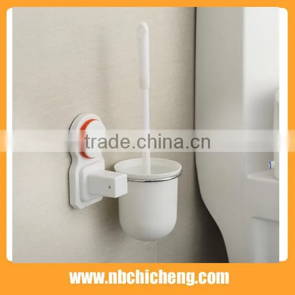 High Quality Wall Mounted Toilet Brush Set Plastic Toilet Brush Holder photo-3