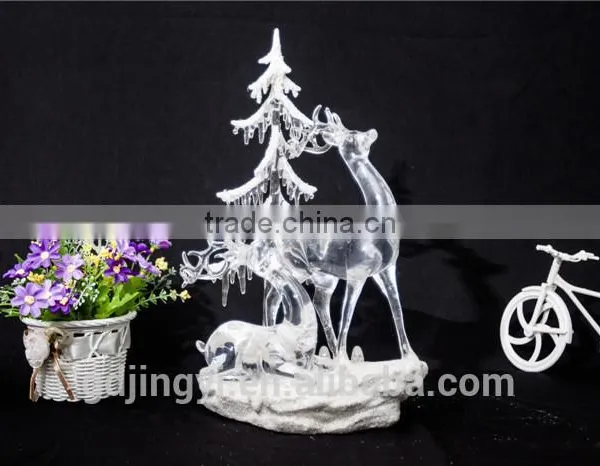 Clear Standing and Crouching Deer and Tree With LED Light for 2015 photo-5