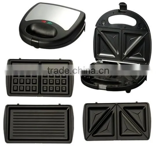 Professional Changeable Plate Sandwich Maker 3 in 1 photo-2