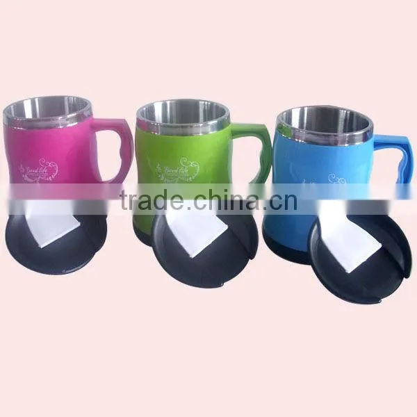 480ml Hot Sale Double Wall Stainless Steel Mug Holder photo-6