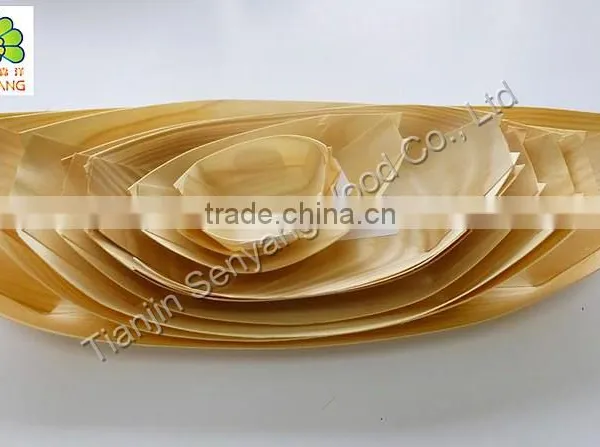 Hot Sell Disposable Party Wood Pine Japanese Wooden Sushi Boat