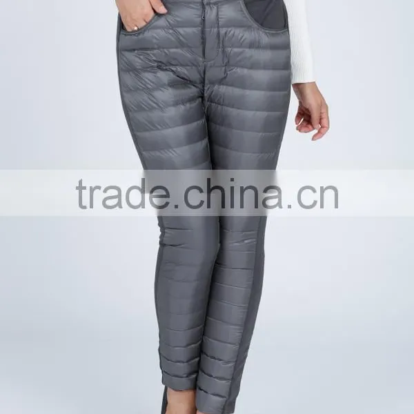 American Market Gray Women Down Pants for Winter photo-2