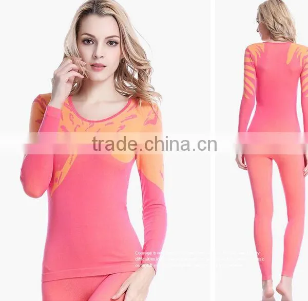 Custom 2016 Cheap New Female Ms Women Fashion Sey Beauty Care Thin Seamless Thermal Underwear Set Body Shaping Autumn Winter Lon photo-5