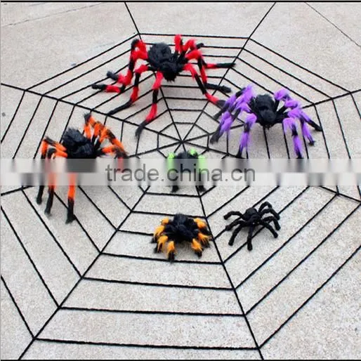 Multicolor Spider Soft Plush Toys Halloween Spider Toys Gift Jumpping Spider Toy for 2016 Halloween Promotion Products
