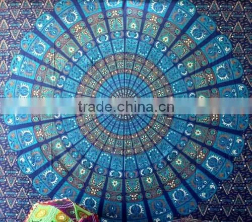 Hippie Tapestry Mandala Tapestry Wall Hanging Blue photo-3