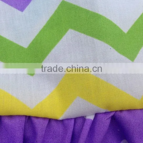 2015 New Easter Chevron Pant Set Outfits With Matching Necklace and Headband photo-3