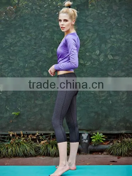 2016 Fashion Wholesale Gray Bandage Surplice Neck Chinlon Cropped Jacket for Womens photo-6