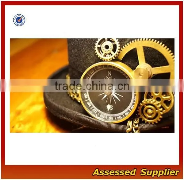 XJ01151 Custom Wool Felt Hat Fashion Steampunk Wool Felt Top Hat photo-3