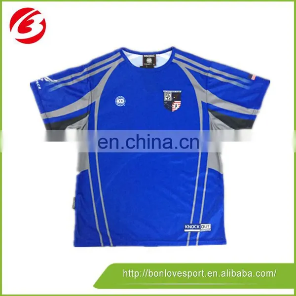Custom Logo Print Blue T Shirt