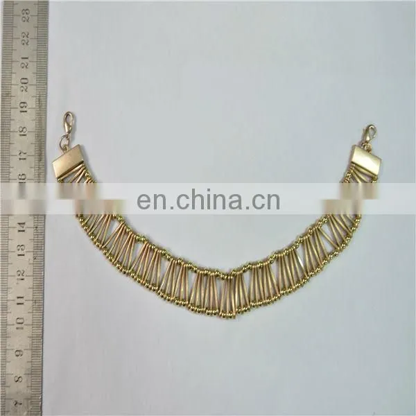 Metal Antique Brass Chain Charm Necklace