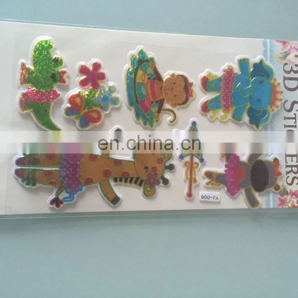 Hot Deocrative Promotional Colorful Custom Make Glitter 3D Sticker photo-2