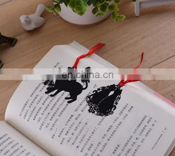 China Supplier Wedding Souvenier Cute Cat Metal Bookmark for Books Custom Lovely Inspirational Bookmark photo-3