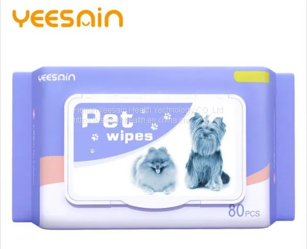 Antibacterial Mascotas Pet Cleaning Wet Wipes for Dog