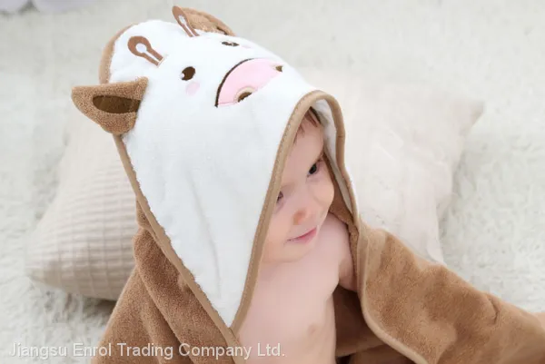 Hooded Baby Bath Towel Cartoon Pattern photo-4