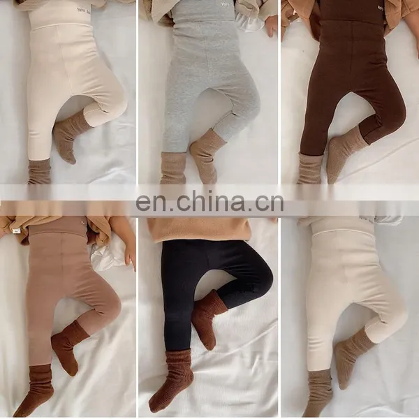 5698 Quickly Delivery Supplier Kids Warm High Waist Kids Leggings for Girl photo-2