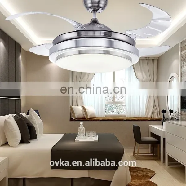 Factory Direct Living Room Restaurant Bedroom Silver LED Fan Lights Modern Minimalist Chandelier Ceiling Fan Light photo-4
