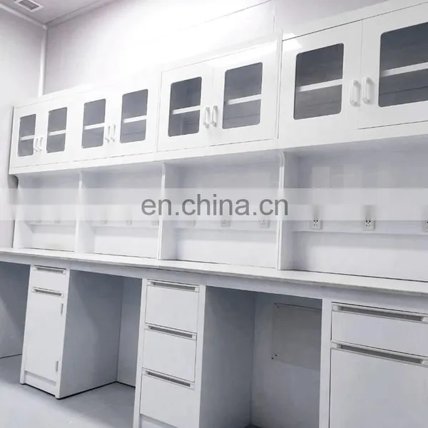Lab Furniture Table Steel Work Bench With Reagent Rack photo-2