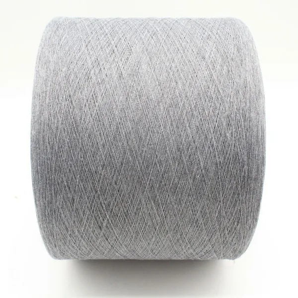 Environmentally Friendly Yarn Supply Ne8s/1 Gray 40/60 T/c Recycled Cotton Yarn for Knitting Gloves photo-4