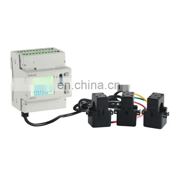 IoT Wireless/wifi/smart Energy Meter Multiloop 3-phase Din-rail Power Meter Acrel ADW200 RS485 Modbus-RTU DO/DI Temperature Kwh photo-3