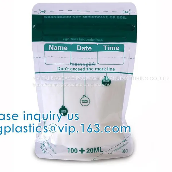 Milk Pouch Bags, Waterproof, Smell Proof, Airproof, Slider Zipper Grip Stand Up Package photo-3