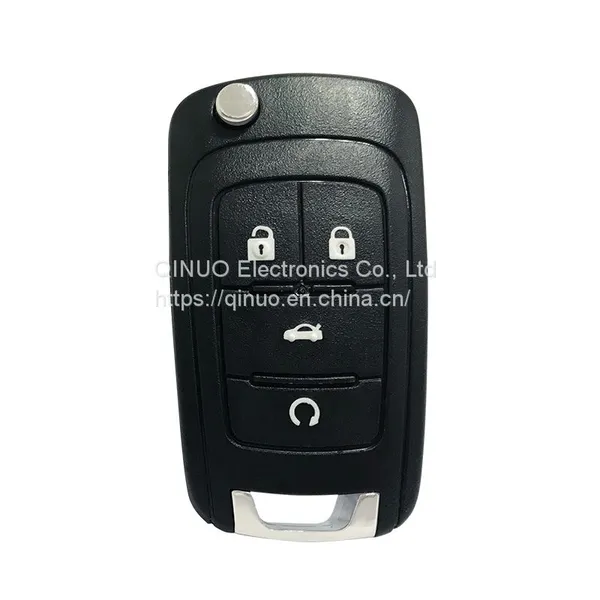 QN-RS413B Buick Excelle Station Wagon 4 Button Car Black Flip Remote 3 In 1 Switching By Button
