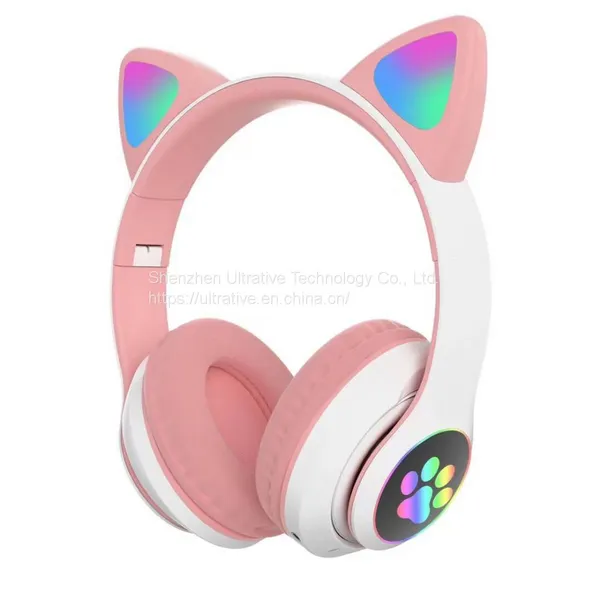 NTS-28 Bluetooth Headphone With Cat Ear & Flashing Light