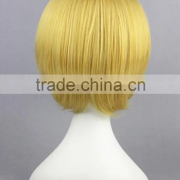 High Quality 35cm Short Straight Black Butler Cosplay Hair Wigs Belphegor Blonde Wigs Synthetic Anime Cosplay Wig Party Wig photo-5