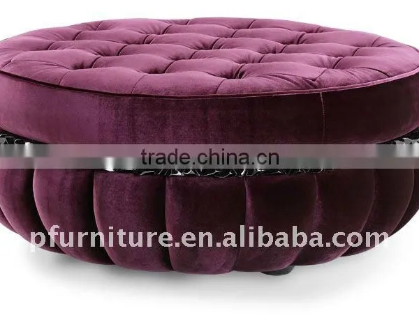 Hotel round lounge sofa stool PFC192