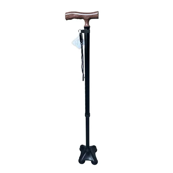 Zhenbang Aluminum Alloy Four-Corner Cane for the Elderly: Lightweight Auxiliary Cane With Non-Slip Design, Adjustable Handrail photo-2