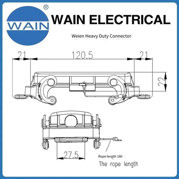 Wain Heavy-duty Connector H24b-mcv-2l/sc.2 Metal 24b Shell Rectangular Connector Aviation Plug photo-3