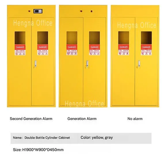 1900mm Single Gas Cylinder Cabinet for Research Universities, Intelligent Gas Leakage Detection & Automatic Fan System