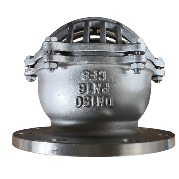 BS Standard PN10/16 DN40-DN400 Flange Stainless Steel 304 Foot/Bottom Valve With Stainless Steel Filter for Pump Check Valve photo-2
