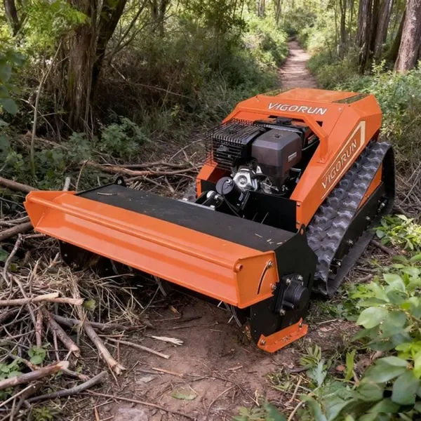 Electric Lawn Mower Lawn Mower Gas Tracked Lawn Mower Walking Speed Flail Lawn Mower Lawn Grass Cutting Machine Vigorun