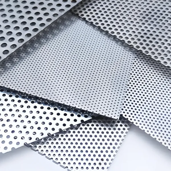 Treillis métallique perforé en acier inoxydable 316L, trous de 1,0 mm, épaisseur 0,8 mm, largeur 1 m, bobine de 25 m, 65 % de surface ouverte
