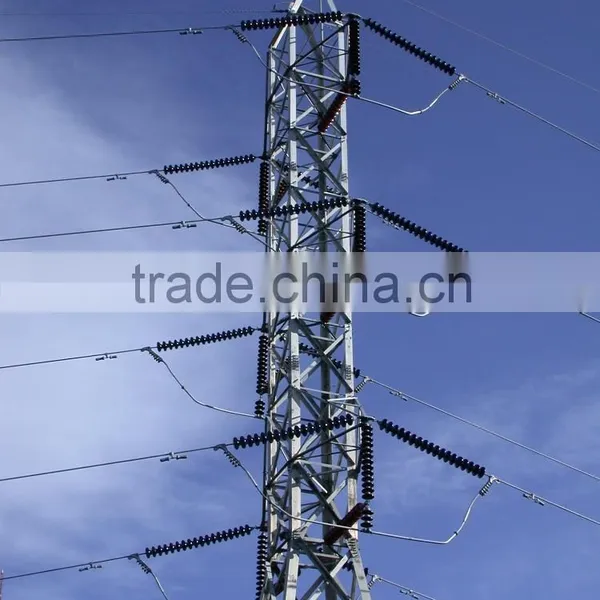 16m Q345 Bitumen Electrical Power Pole for Overhead Line Project photo-6