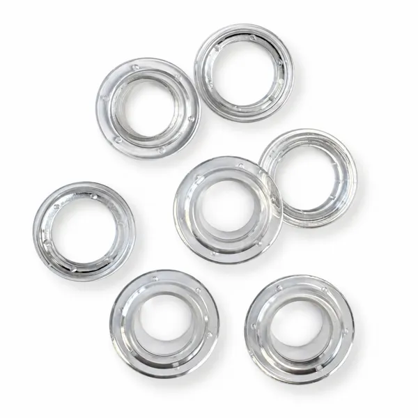 17.8mm x 9.5mm Прозрачный пластиковый люверс с шайбой, прочный двухкомпонентный набор для укрепления отверстий в ткани для наружного применения
