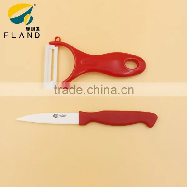 YangJiang Manufacture Wholesale 2 Pcs Ceramic Knife and Peeler Set photo-3