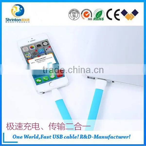 REMAX 1m USB Charger Data Sync Cable For I-phone 6S 5S Samsung HTC photo-2