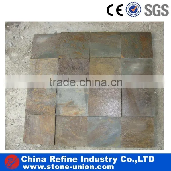 12x12 Multicolor Natural Rusty Slate Flooring Tile photo-3