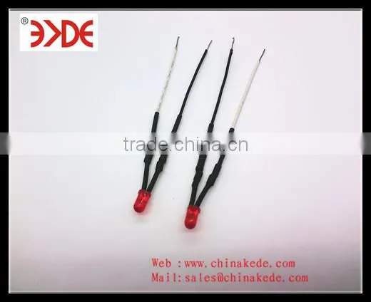 Mini Led Indicator Light With Wire 3mm 5mm Mounting Hole 50000hr Big Lifetime photo-3