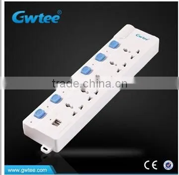 4-way Universal Extension Socket With Cable,power Board Outlet photo-2