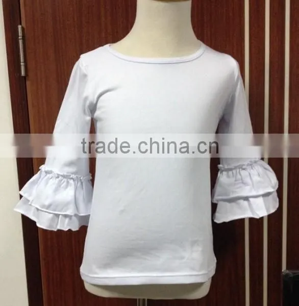 Wholesale Baby Ruffle Shirts MIX Color Miss123 Brand,Many Color T Shirts With Double Ruffle Long Sleeve photo-5